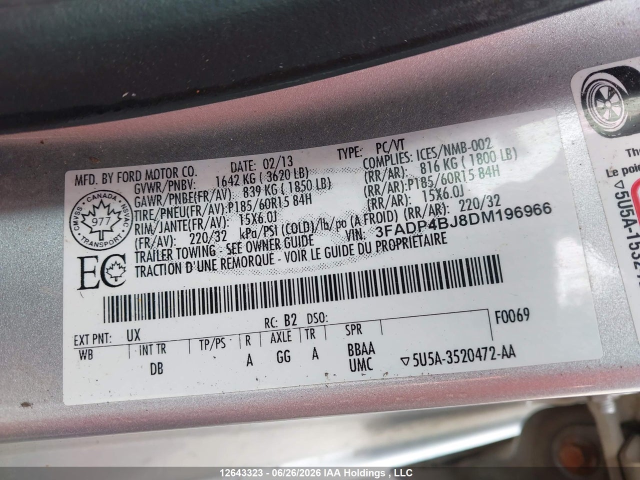 2013 FORD FIESTA SE thumbnail 10