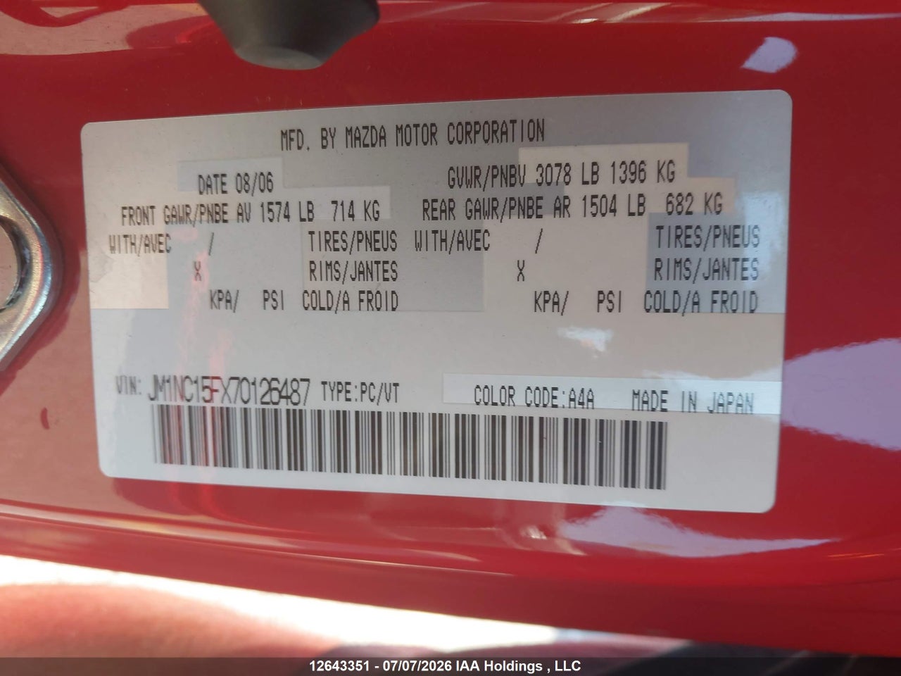 2007 MAZDA MX-5 MIATA thumbnail 10