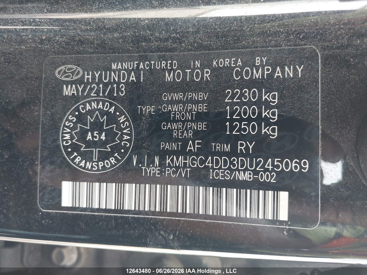 2013 HYUNDAI GENESIS 3.8L thumbnail 10