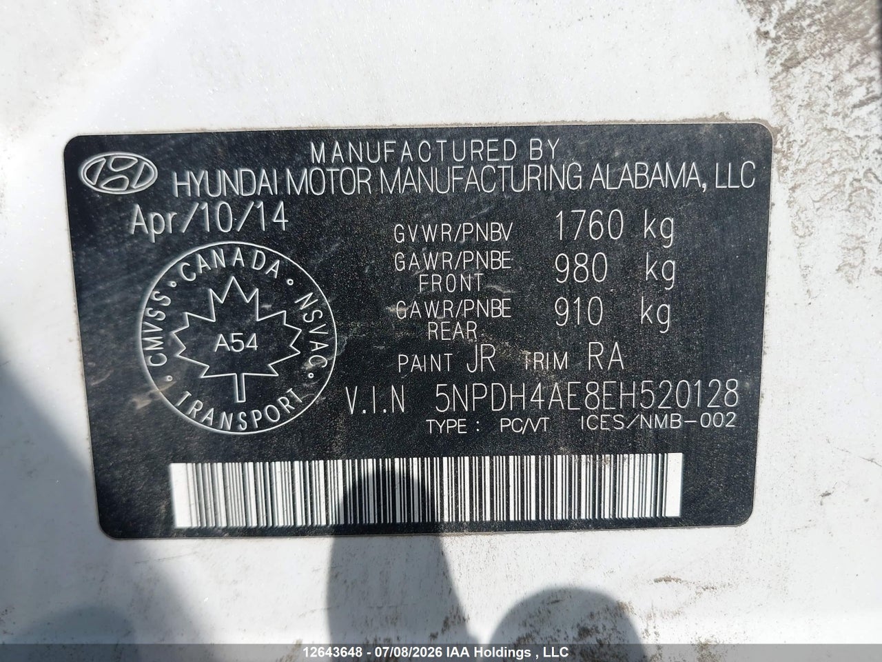 2014 HYUNDAI ELANTRA SE/SPORT/LIMITED thumbnail 10
