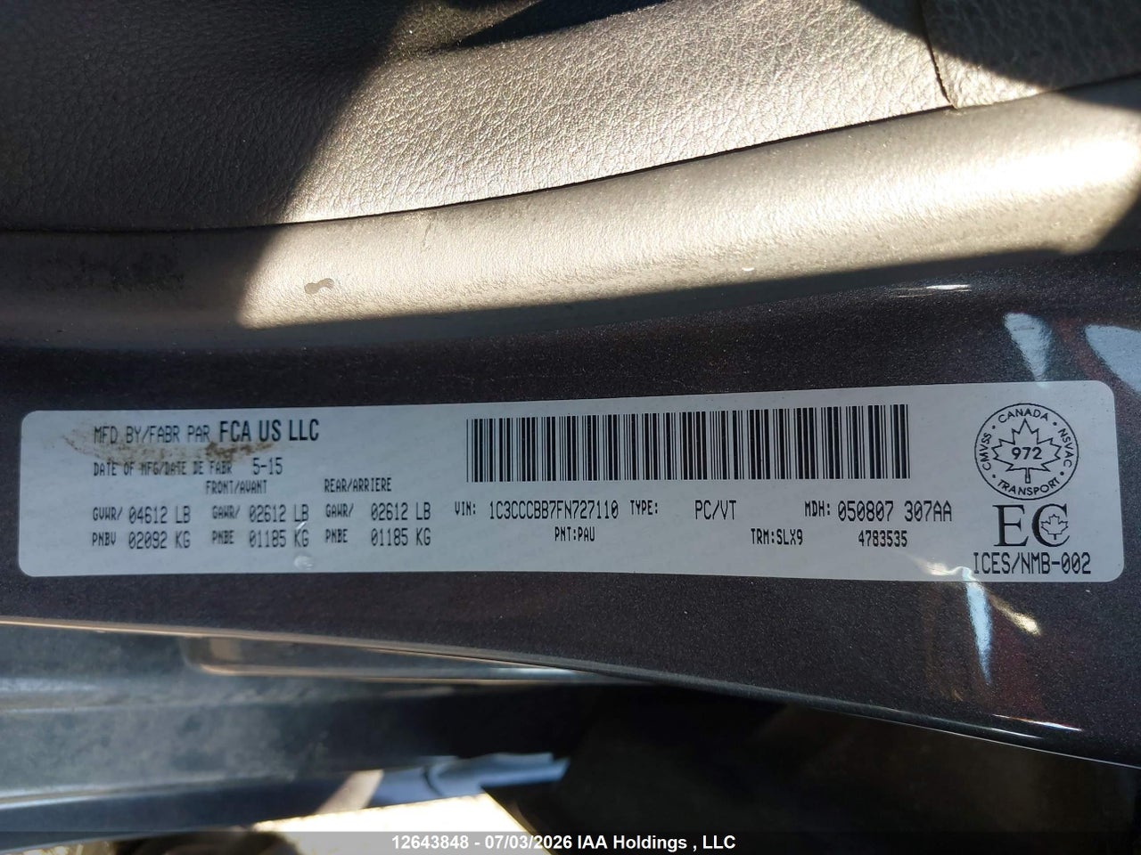 2015 CHRYSLER 200 S thumbnail 10