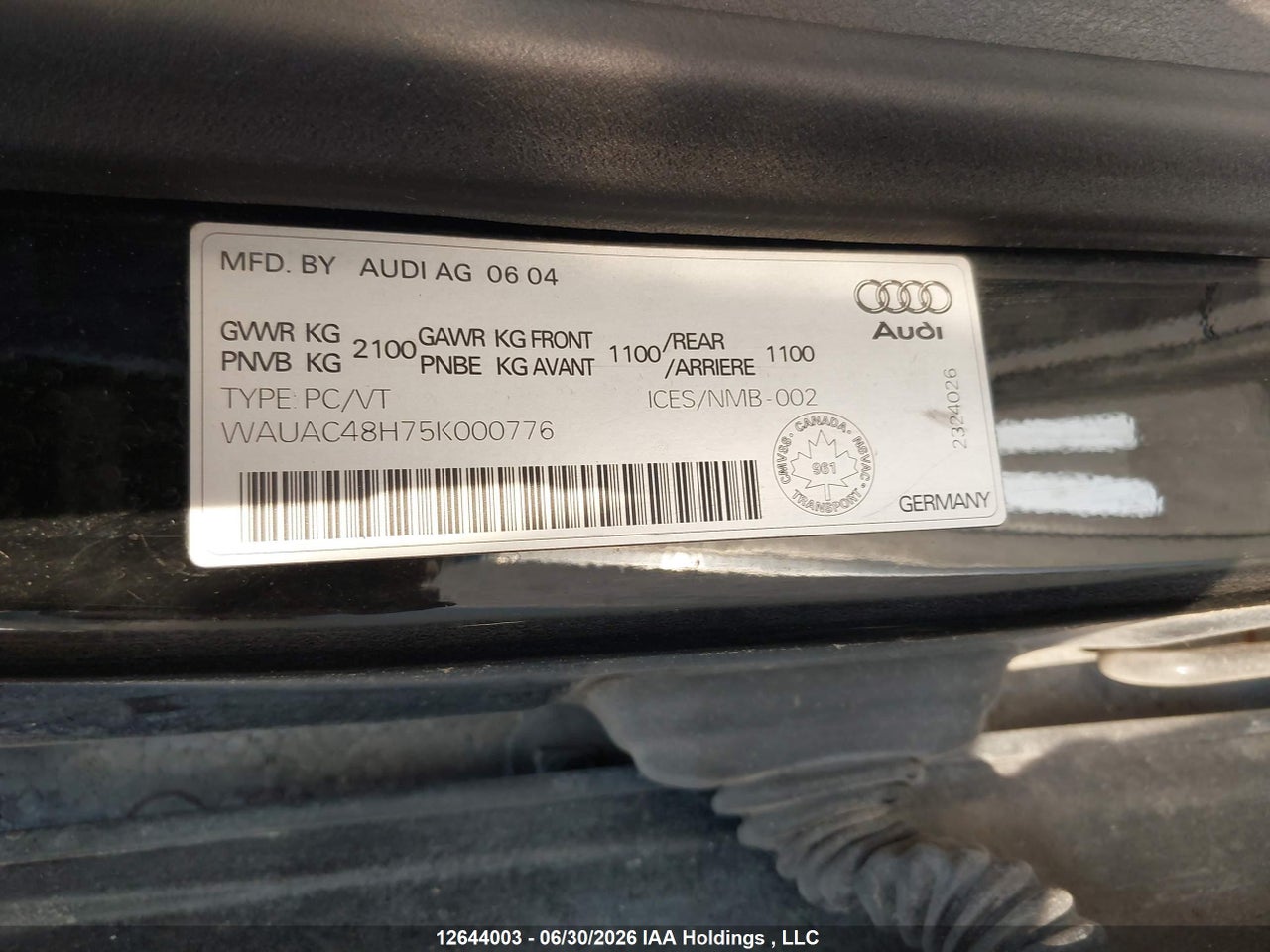 2005 AUDI A4 thumbnail 10