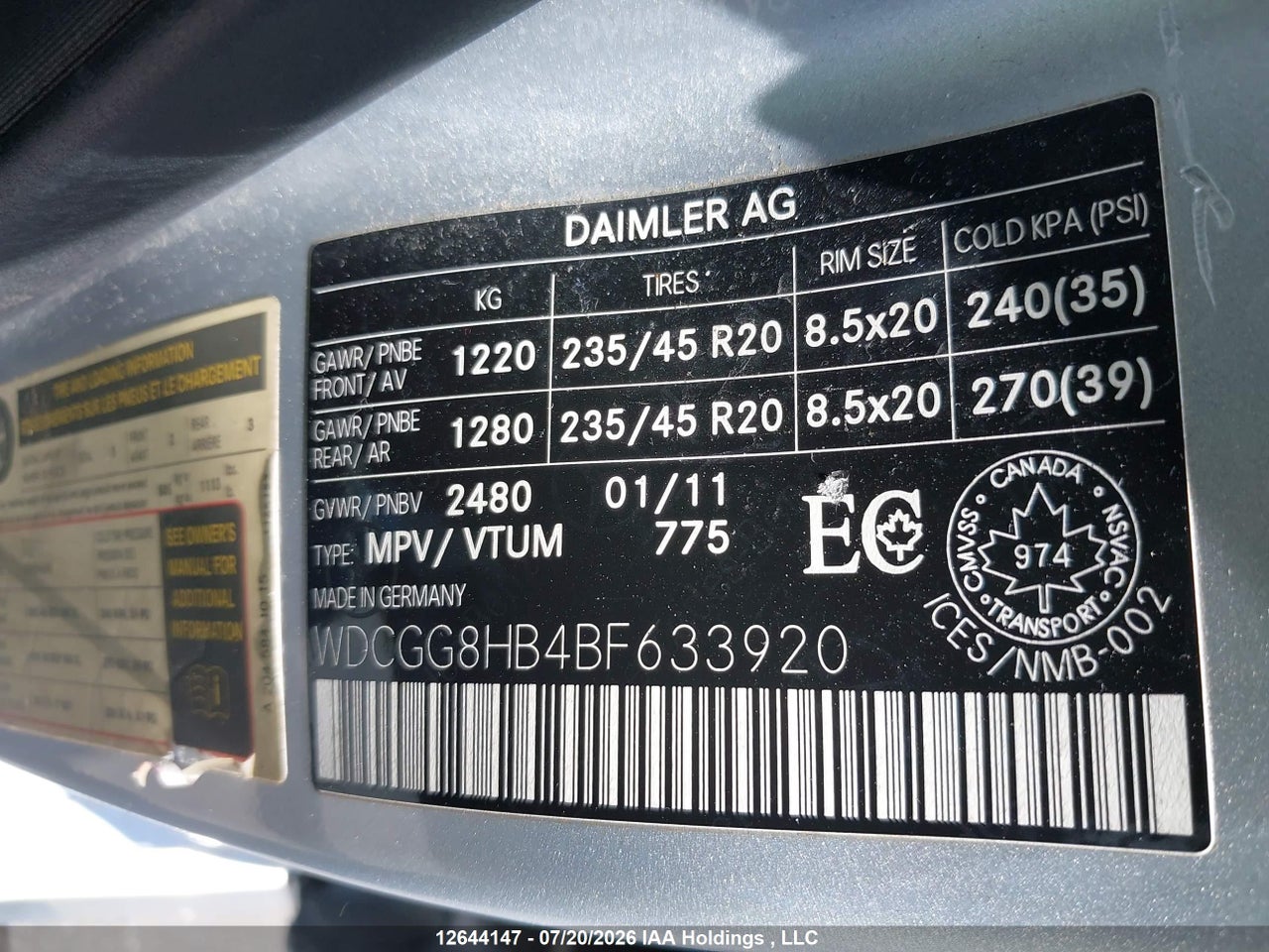 2011 MERCEDES BENZ GLK 350 4MATIC thumbnail 10