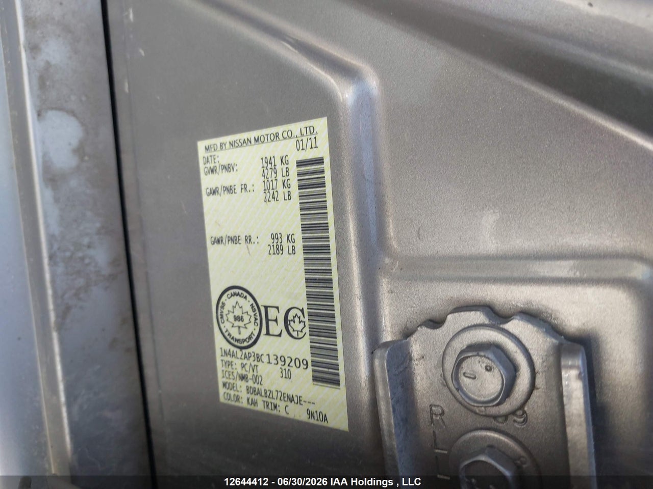 2011 NISSAN ALTIMA 2.5 S thumbnail 10