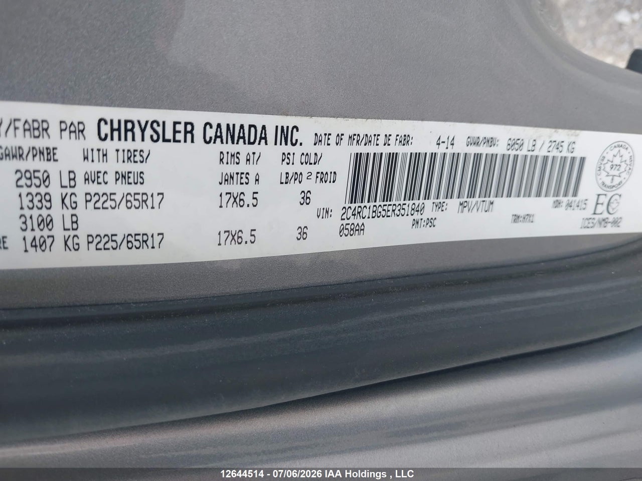 2014 CHRYSLER TOWN & COUNTRY thumbnail 10