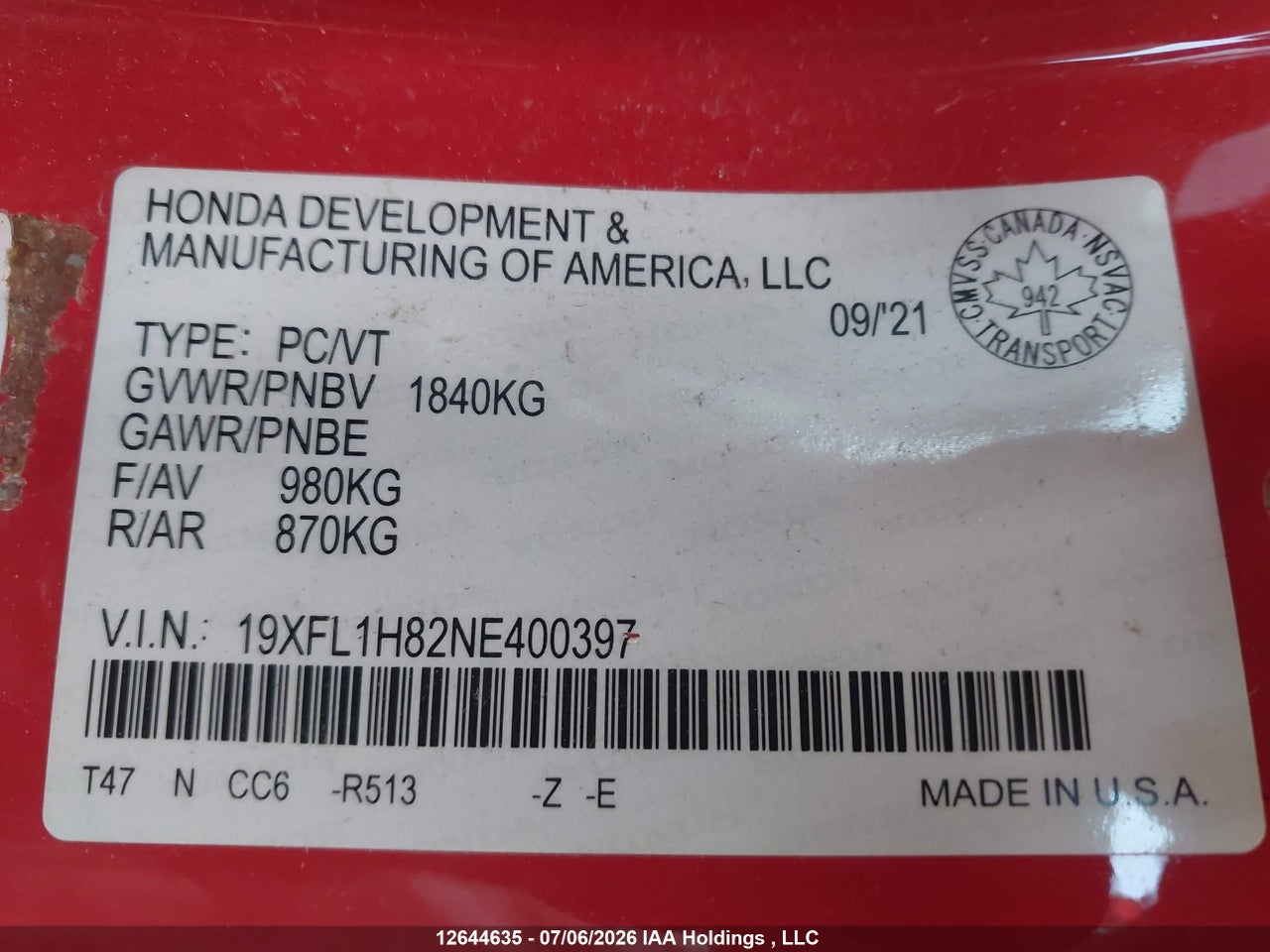 2022 HONDA CIVIC SPORT/SPORT TOURING thumbnail 10