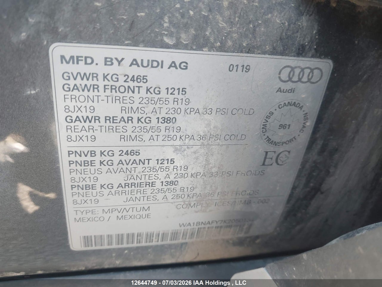2019 AUDI Q5 PREMIUM PLUS thumbnail 10