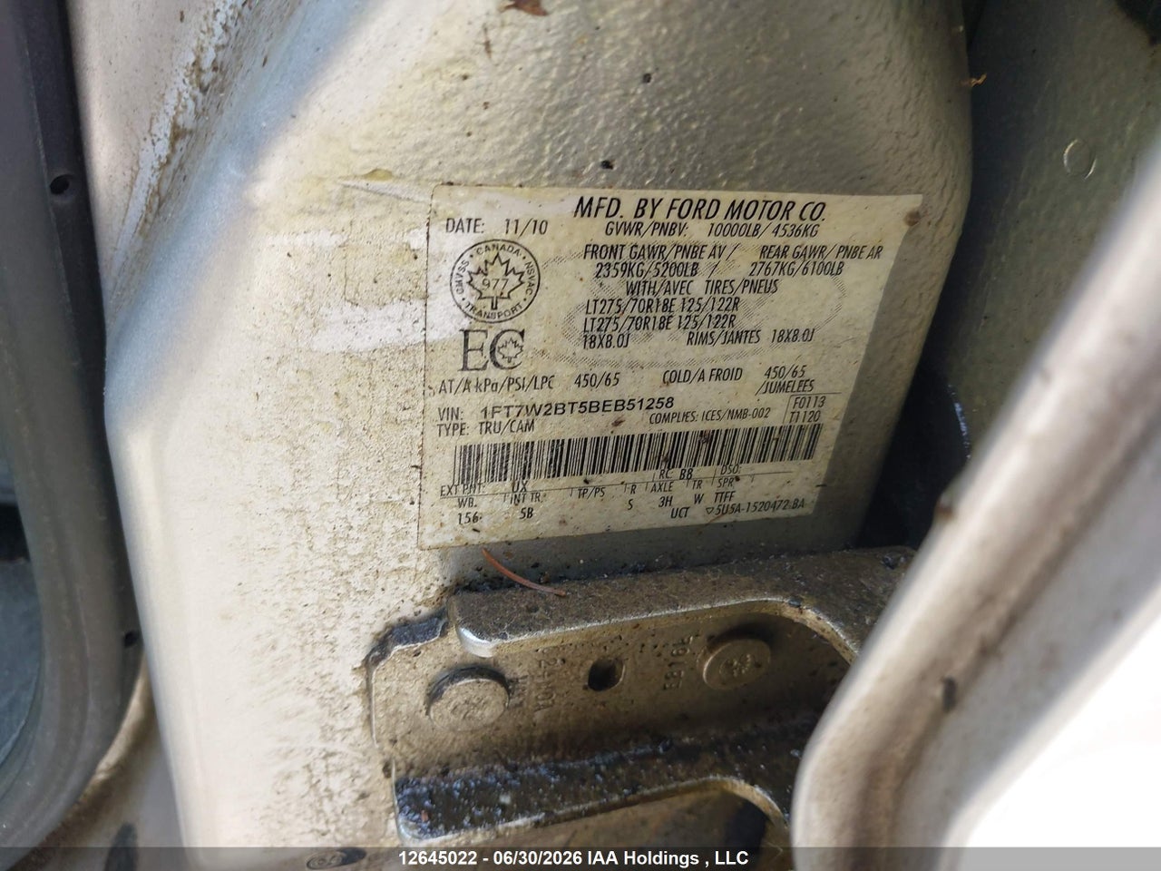 2011 FORD F250 SUPER DUTY thumbnail 10