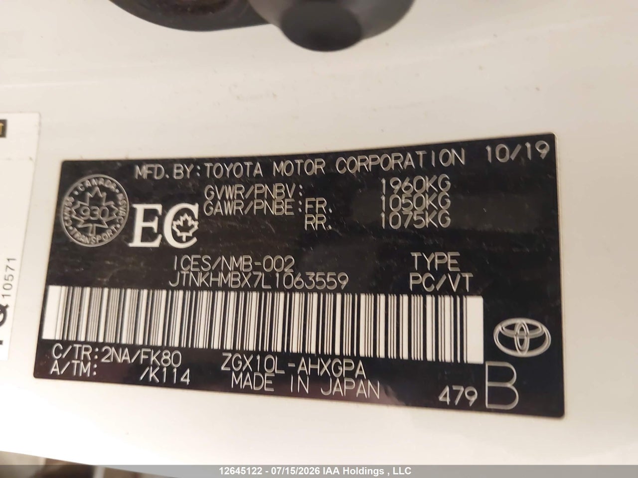 2020 TOYOTA C-HR thumbnail 10
