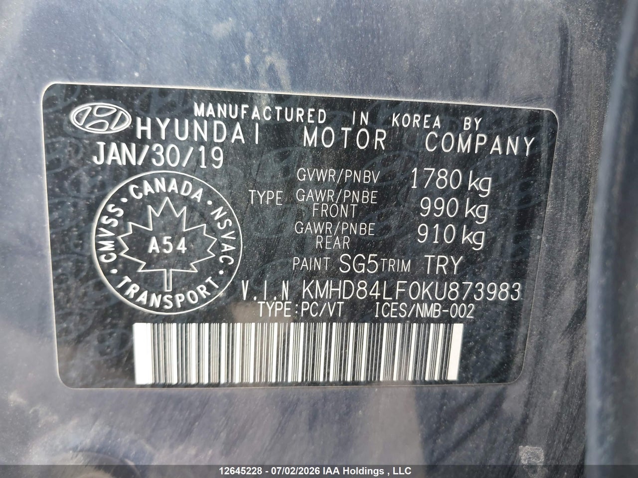 2019 HYUNDAI ELANTRA SEL/VALUE/LIMITED thumbnail 10