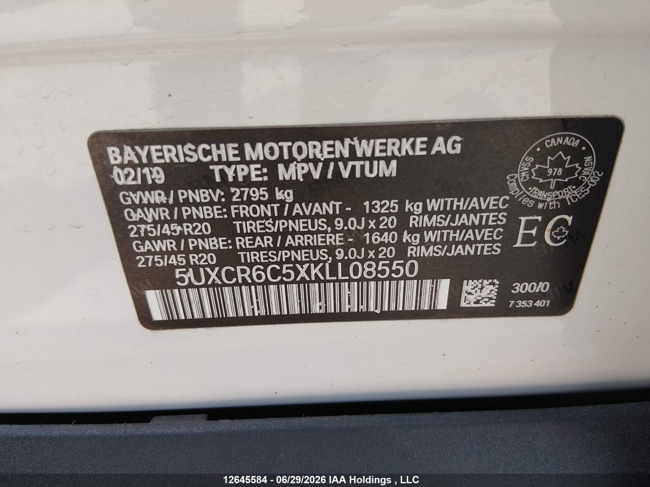 2019 BMW X5 XDRIVE40I thumbnail 10