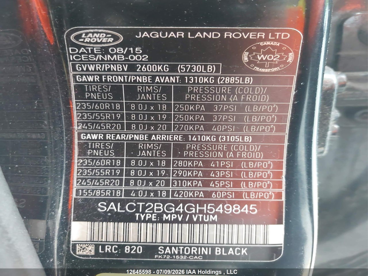 2016 LAND ROVER DISCOVERY SPORT HSE LUXURY thumbnail 10