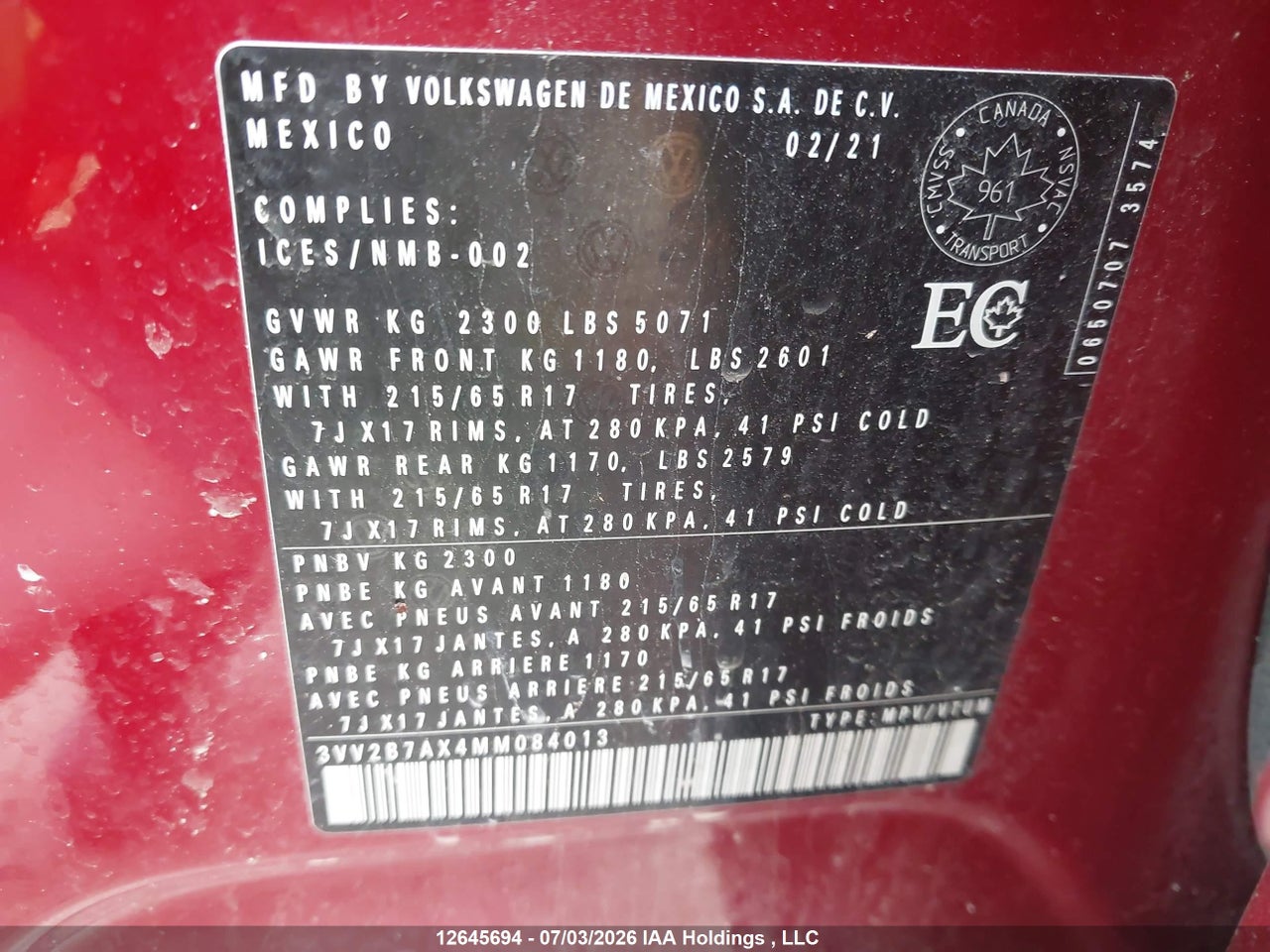 2021 VOLKSWAGEN TIGUAN thumbnail 10