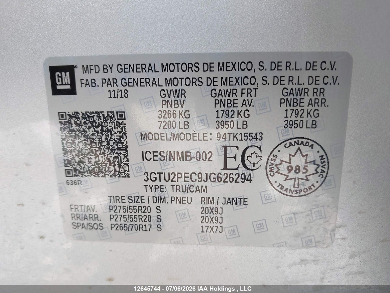 2018 GMC SIERRA 1500 DENALI thumbnail 10
