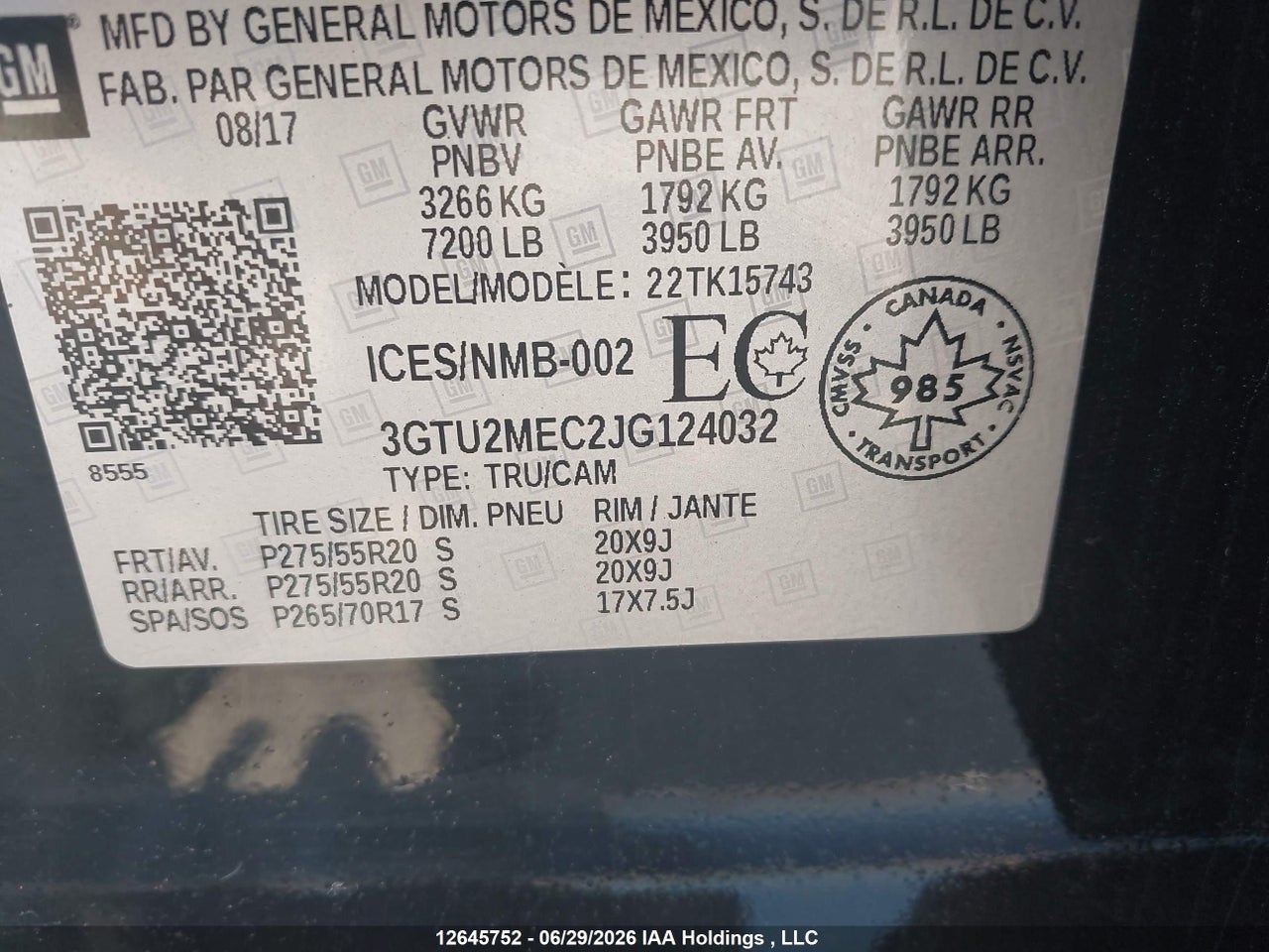 2018 GMC SIERRA K1500 SLE thumbnail 9