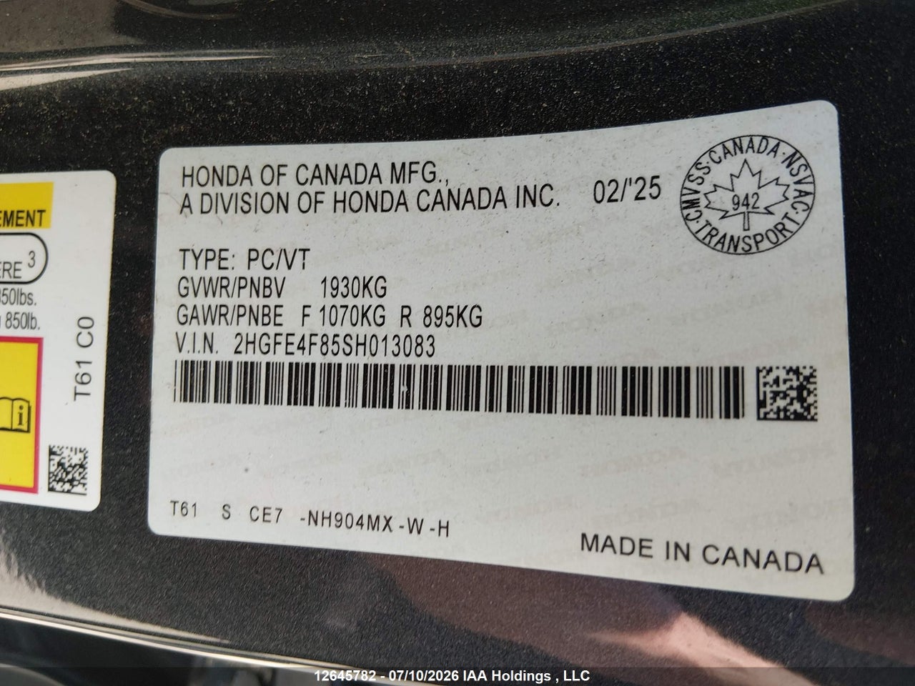 2025 HONDA CIVIC thumbnail 10