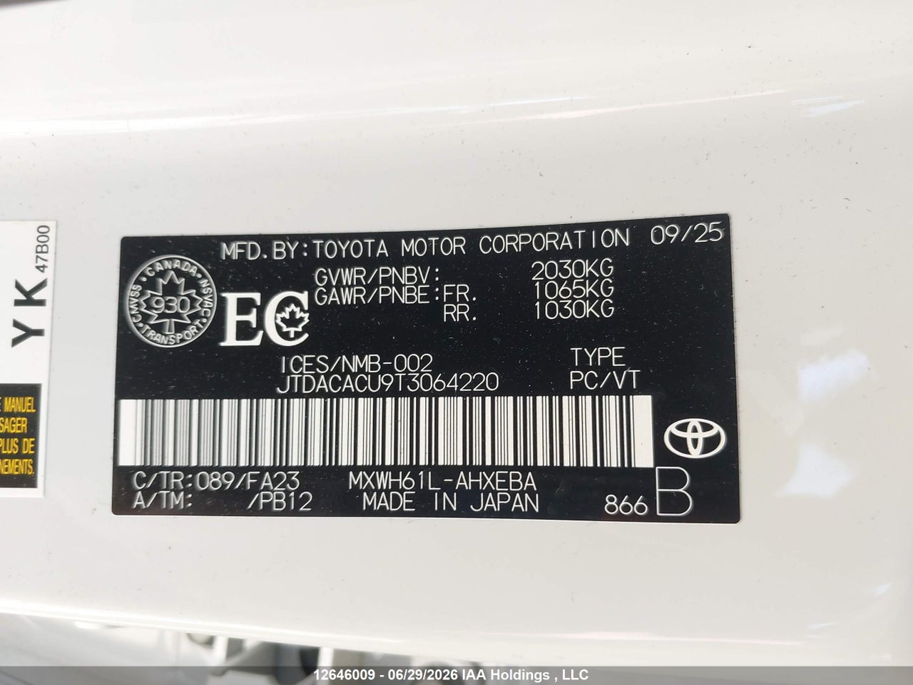 2026 TOYOTA PRIUS SE/XSE/XSE PREMIUM/NIGHT SHADE thumbnail 10