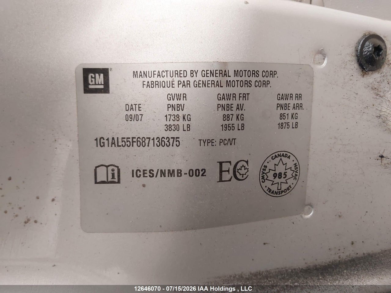2008 CHEVROLET COBALT LT thumbnail 10