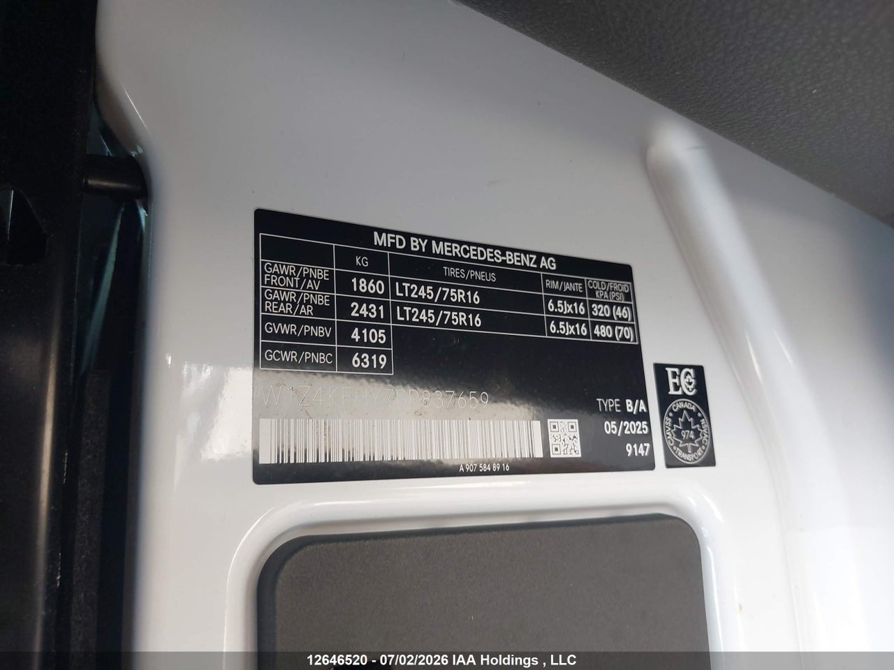 2025 MERCEDES BENZ SPRINTER 2500 thumbnail 10