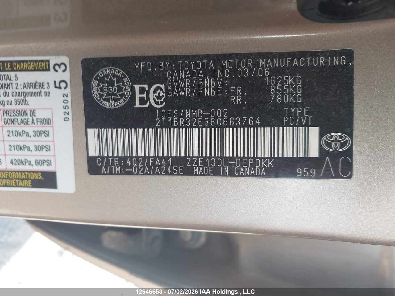 2006 TOYOTA COROLLA CE/LE/S thumbnail 10