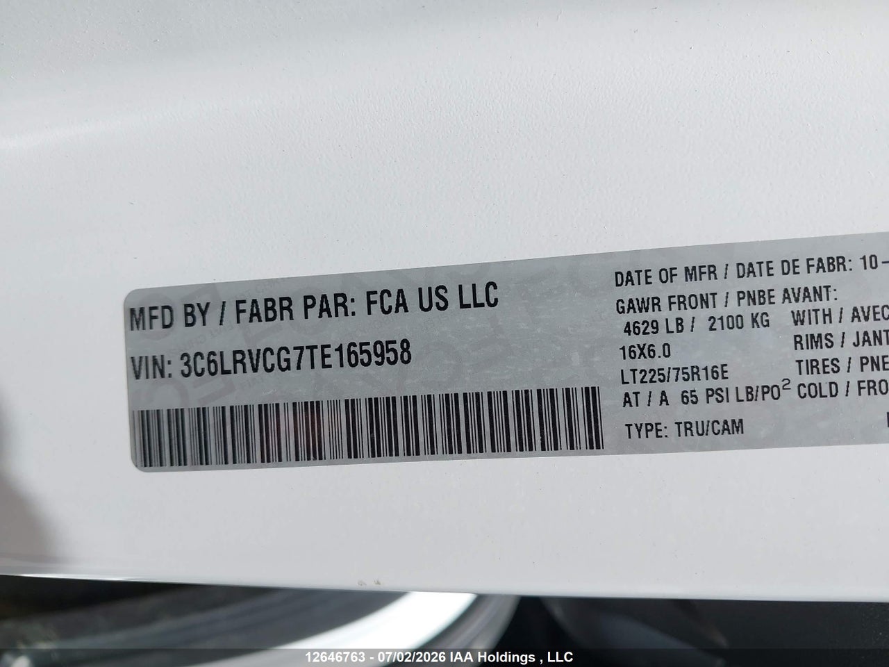 2026 RAM PROMASTER 2500 2500 HIGH thumbnail 10