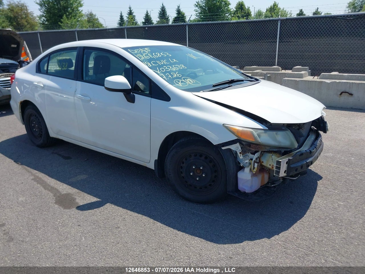 2012 HONDA CIVIC LX thumbnail 2