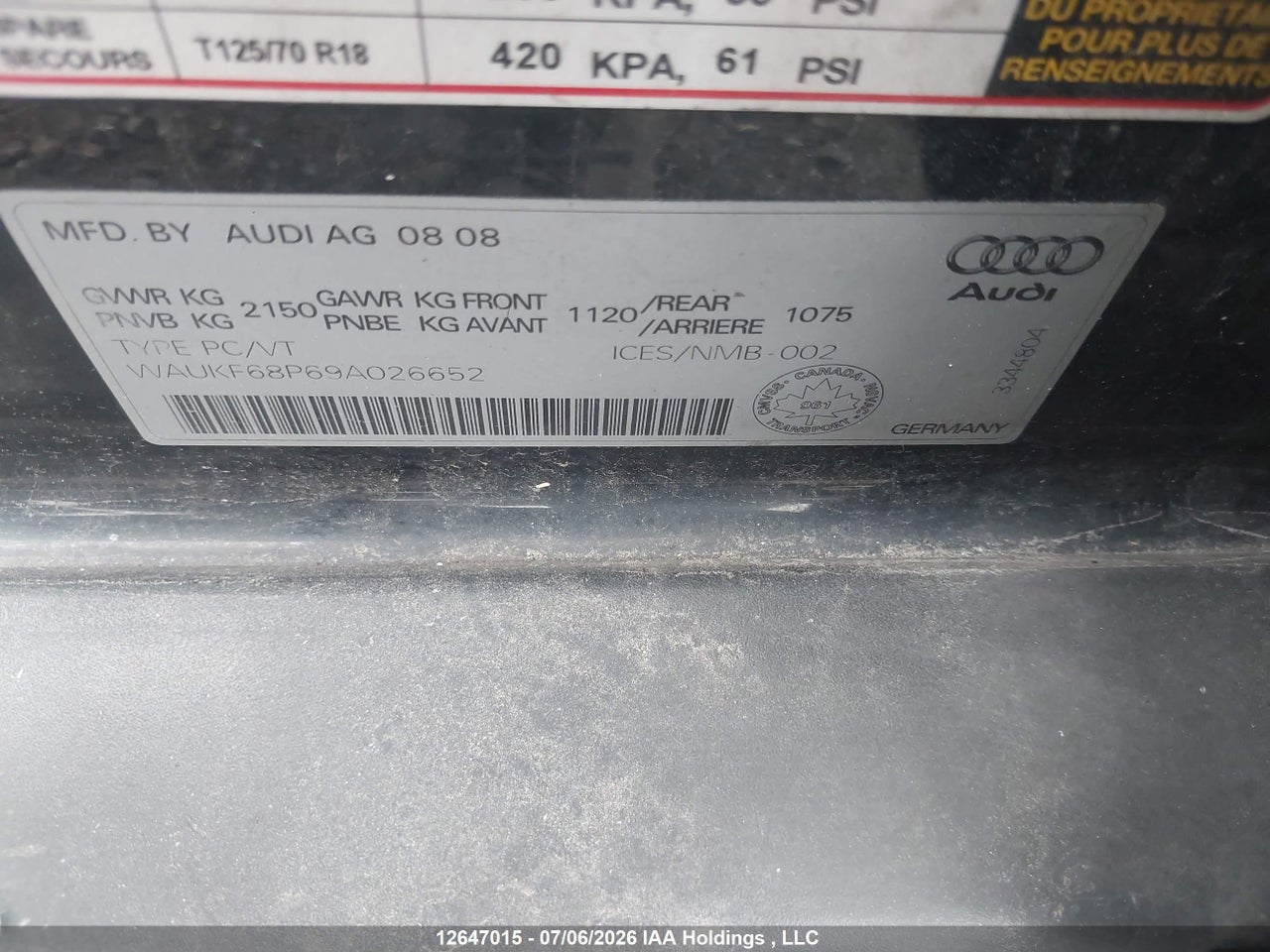 2009 AUDI A3 thumbnail 10