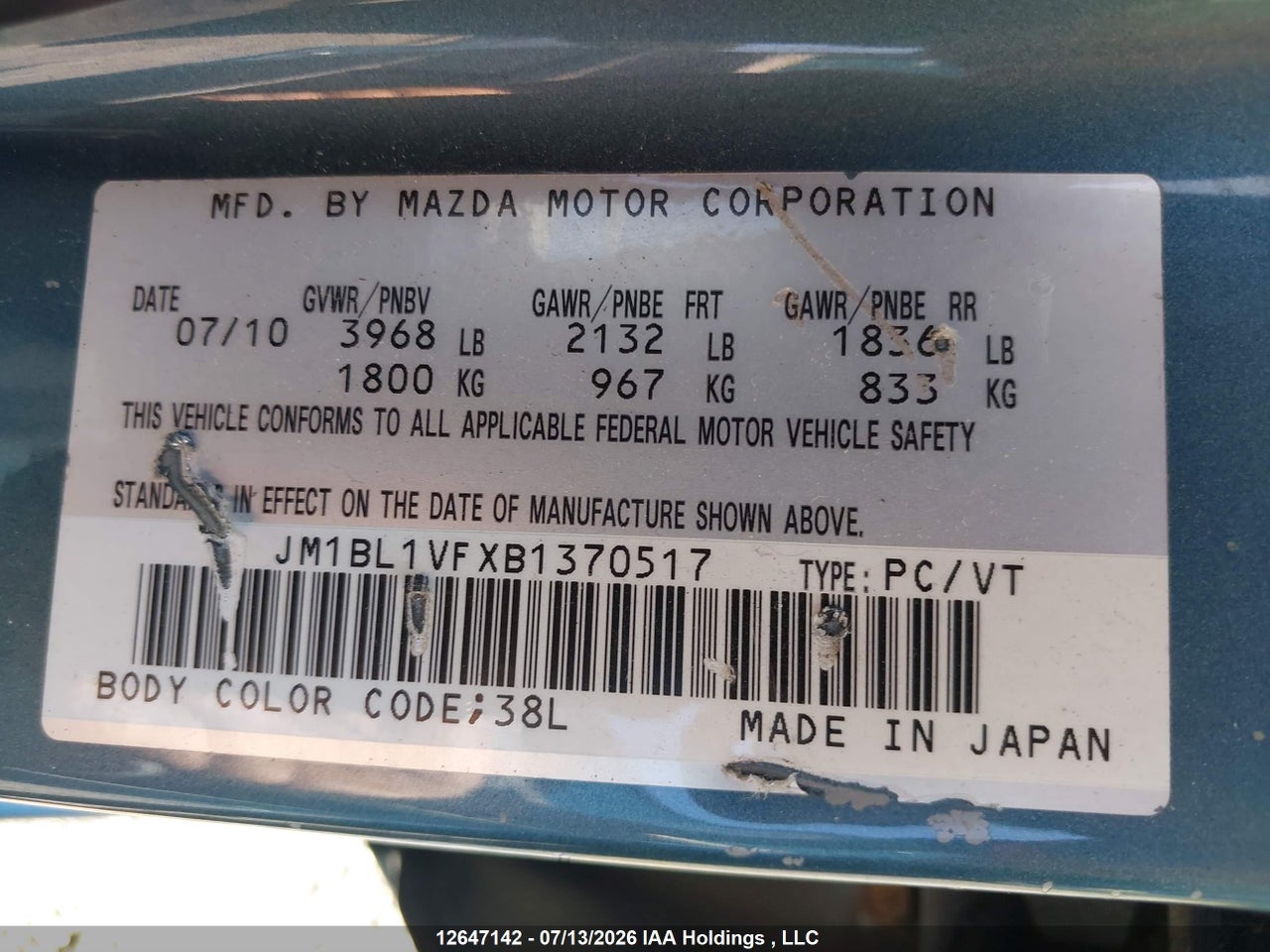 2011 MAZDA 3 I thumbnail 10