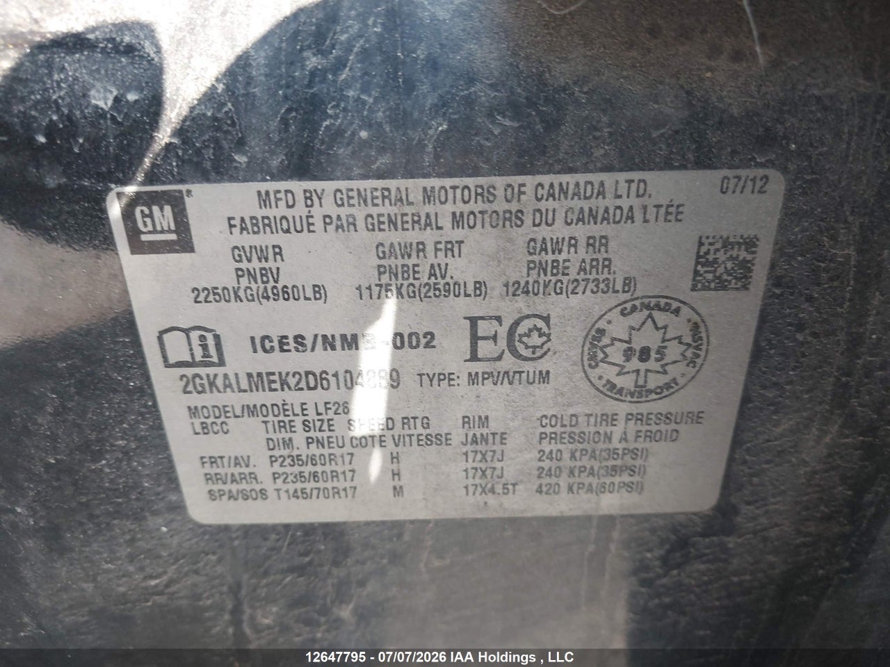 2013 GMC TERRAIN SLE thumbnail 10