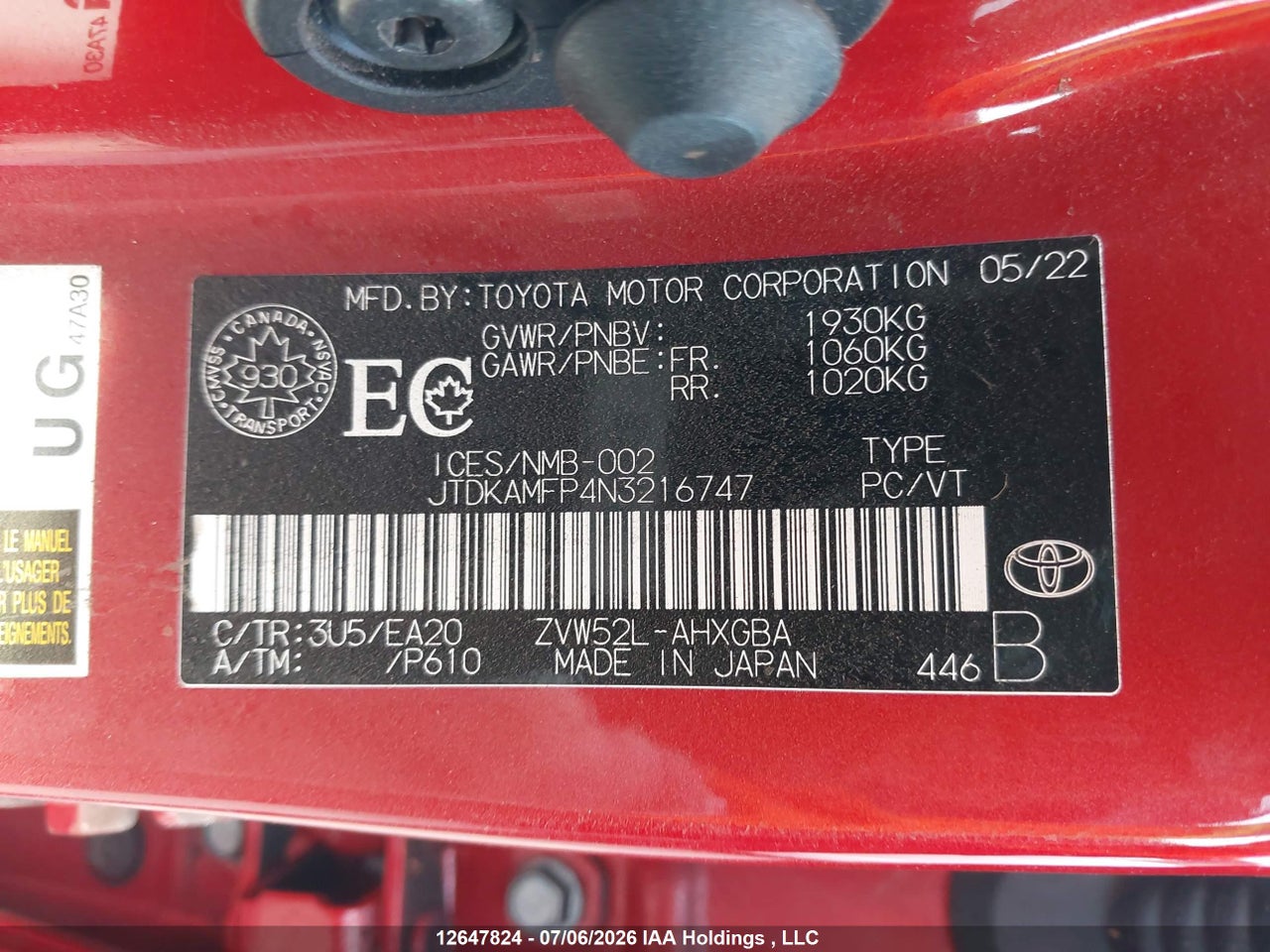 2022 TOYOTA PRIUS PRIME UPGRADE thumbnail 10