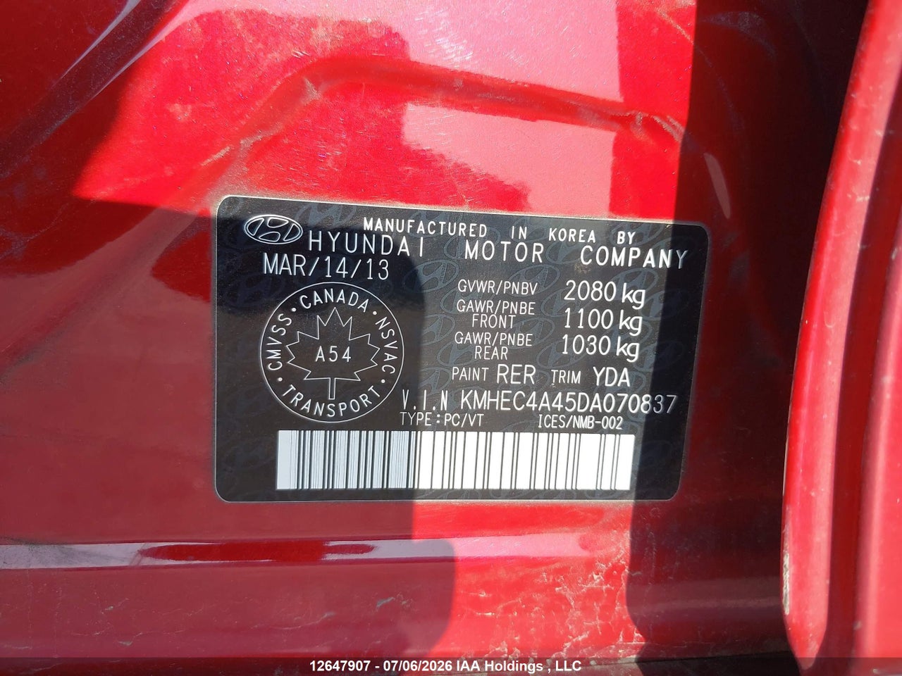 2013 HYUNDAI SONATA HYBRID LIMITED thumbnail 10