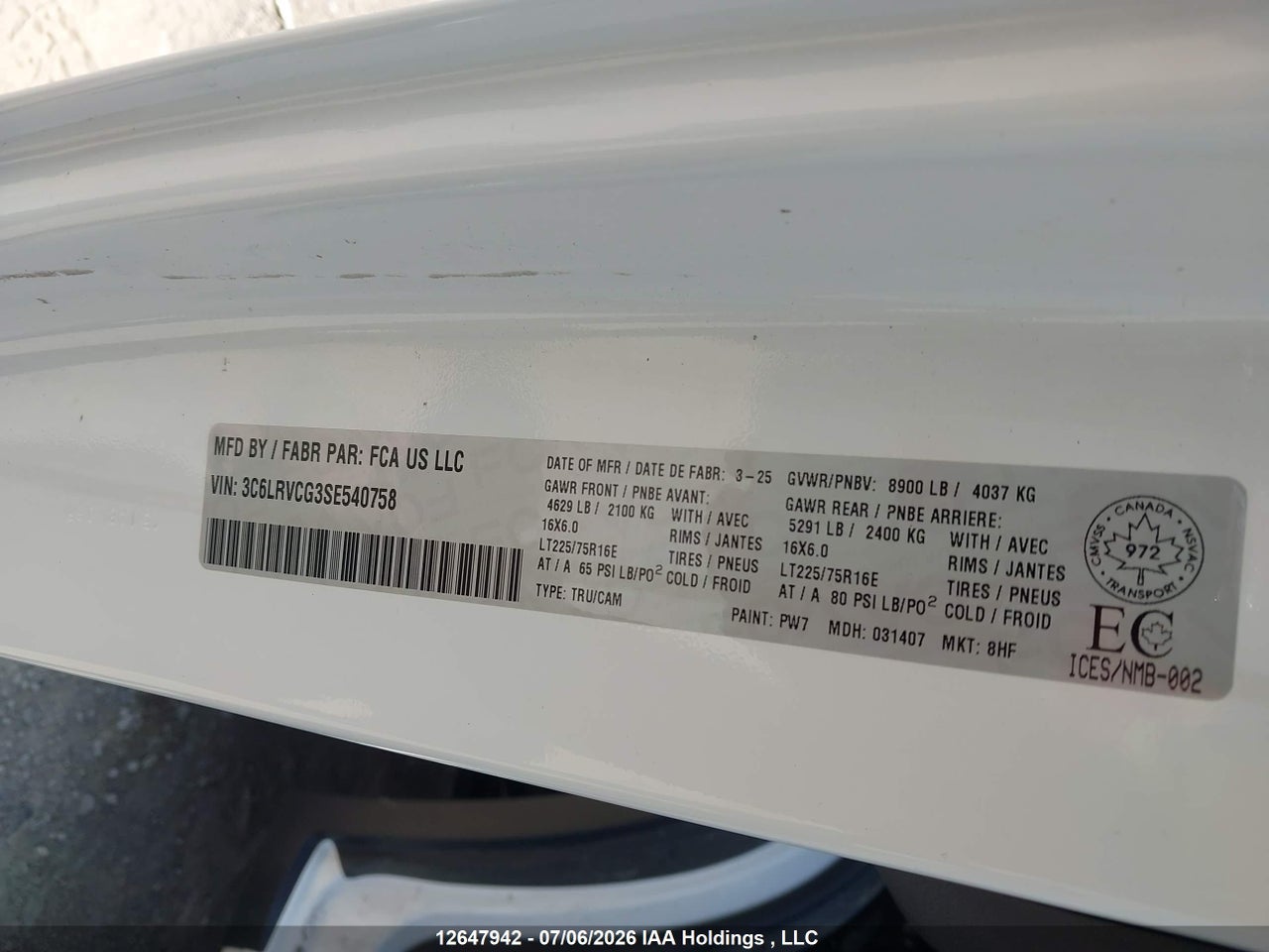 2025 RAM PROMASTER 2500 HIGH ROOF thumbnail 10