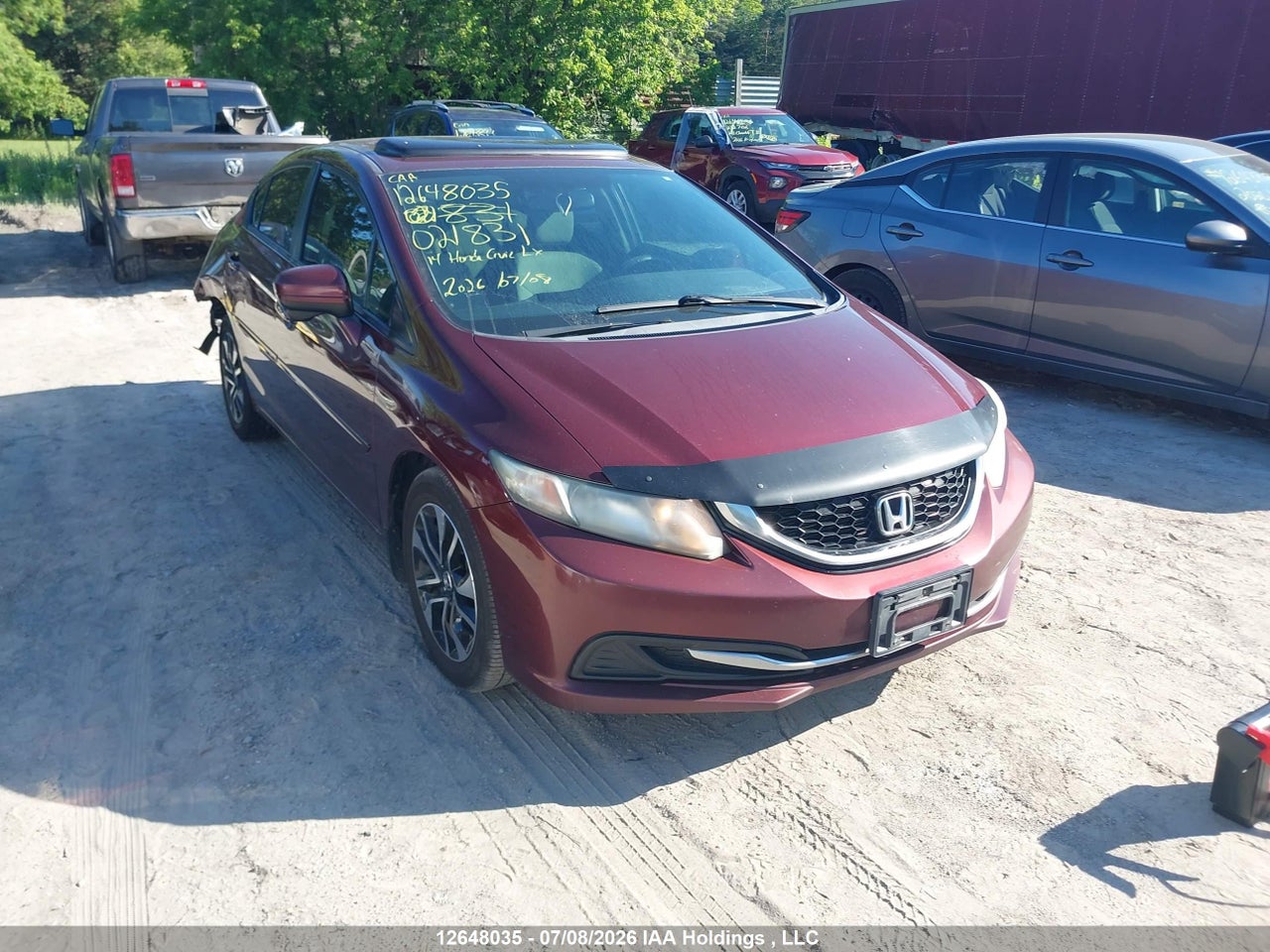 2014 HONDA CIVIC LX thumbnail 2