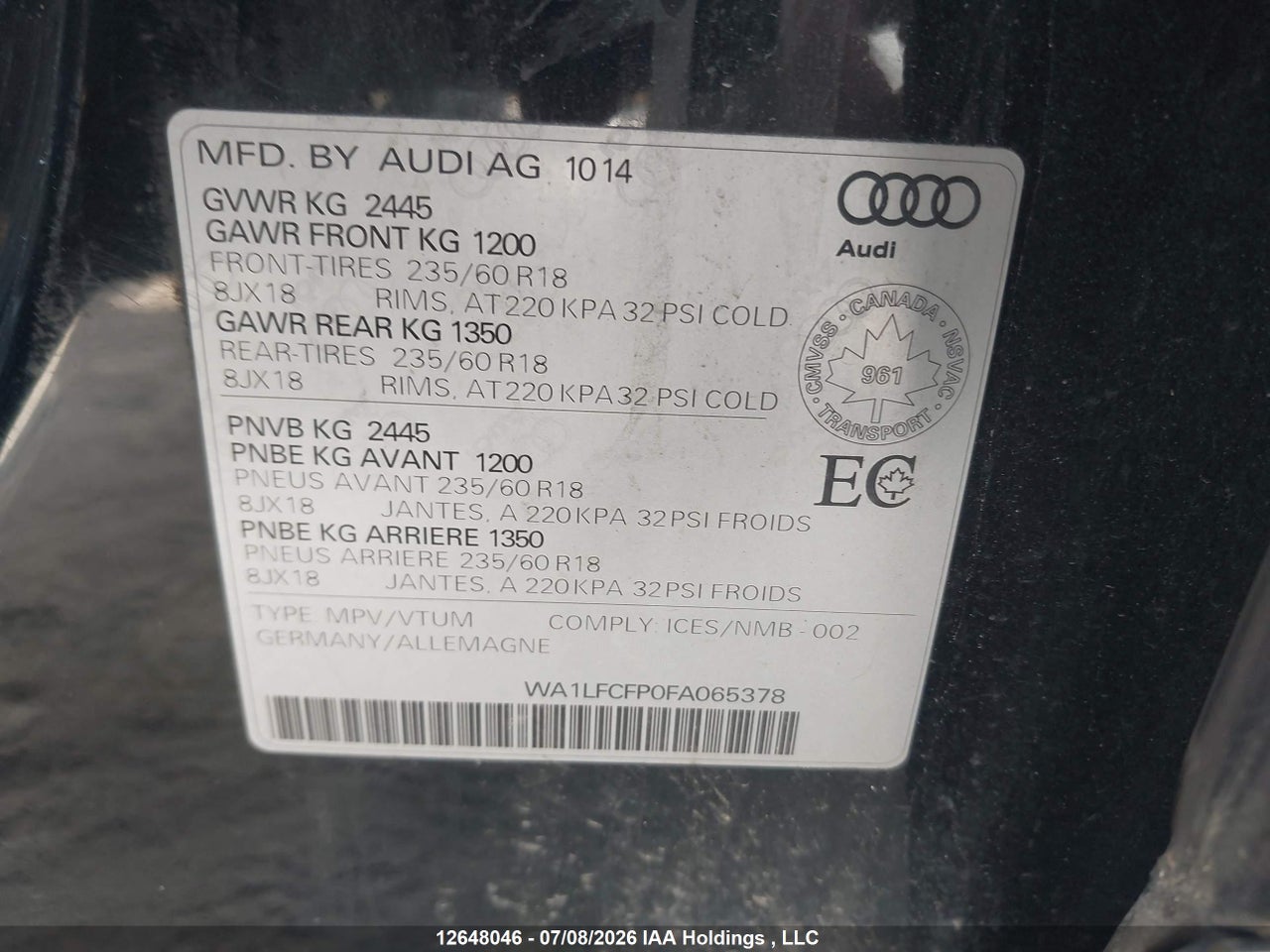 2015 AUDI Q5 PREMIUM PLUS thumbnail 10