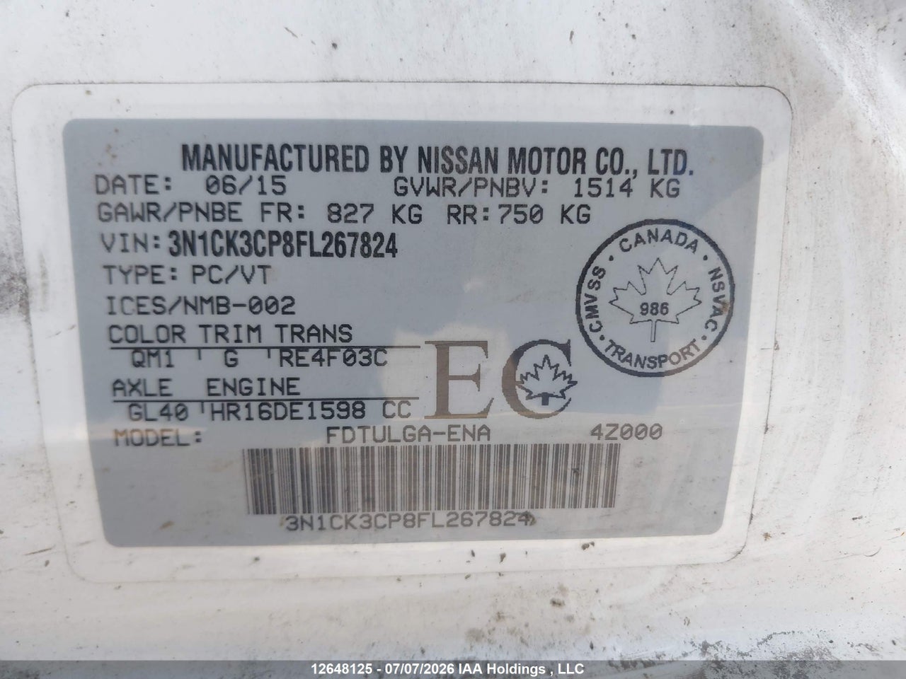 2015 NISSAN MICRA thumbnail 10