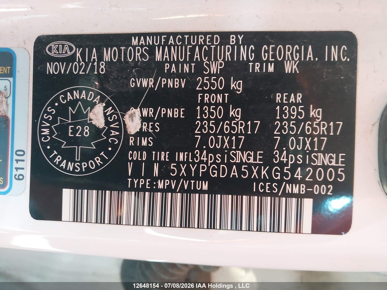 2019 KIA SORENTO LX/S thumbnail 10