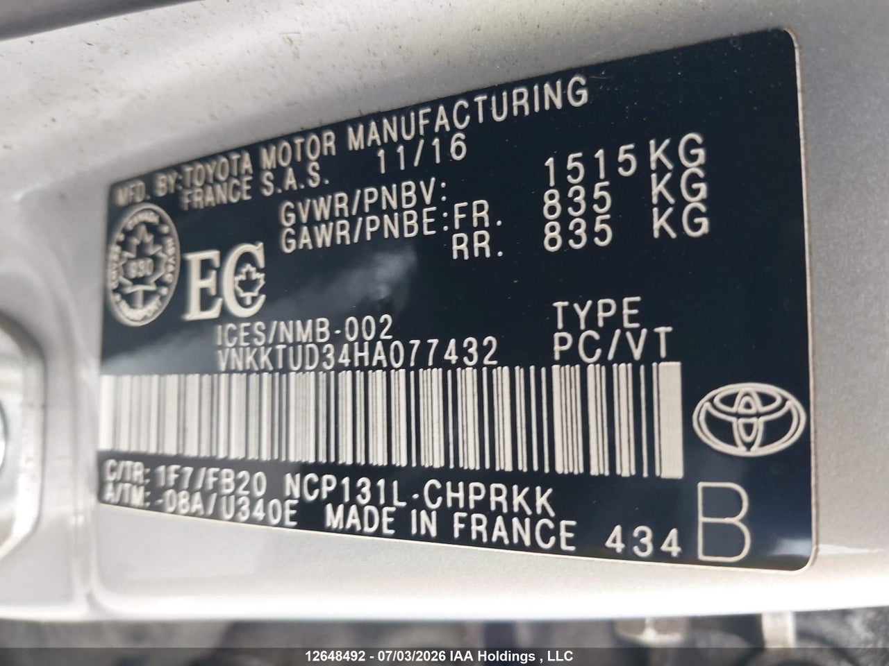 2017 TOYOTA YARIS L/LE/SE thumbnail 10