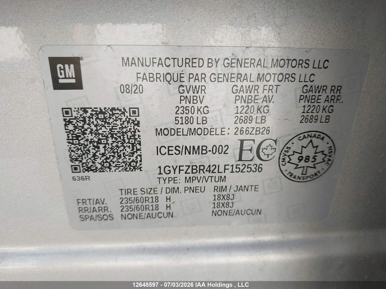 2020 CADILLAC XT4 thumbnail 10