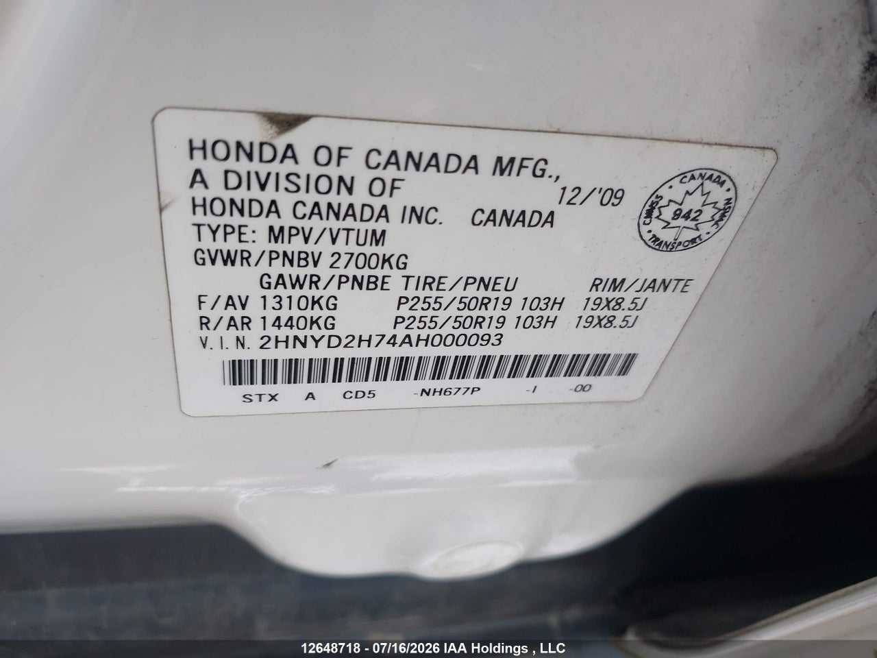 2010 ACURA MDX ELITE PACKAGE thumbnail 10