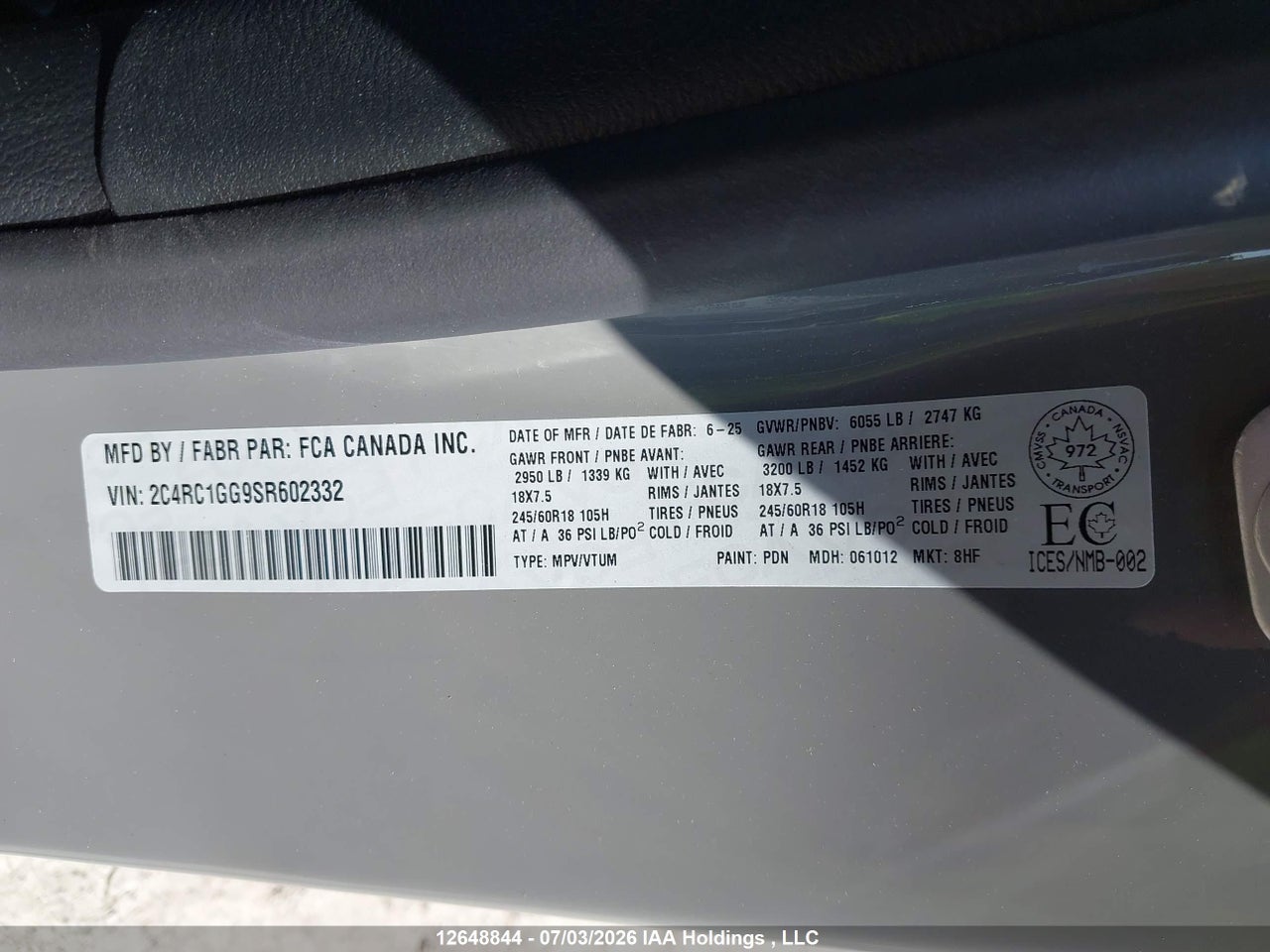 2025 CHRYSLER PACIFICA LIMITED thumbnail 10