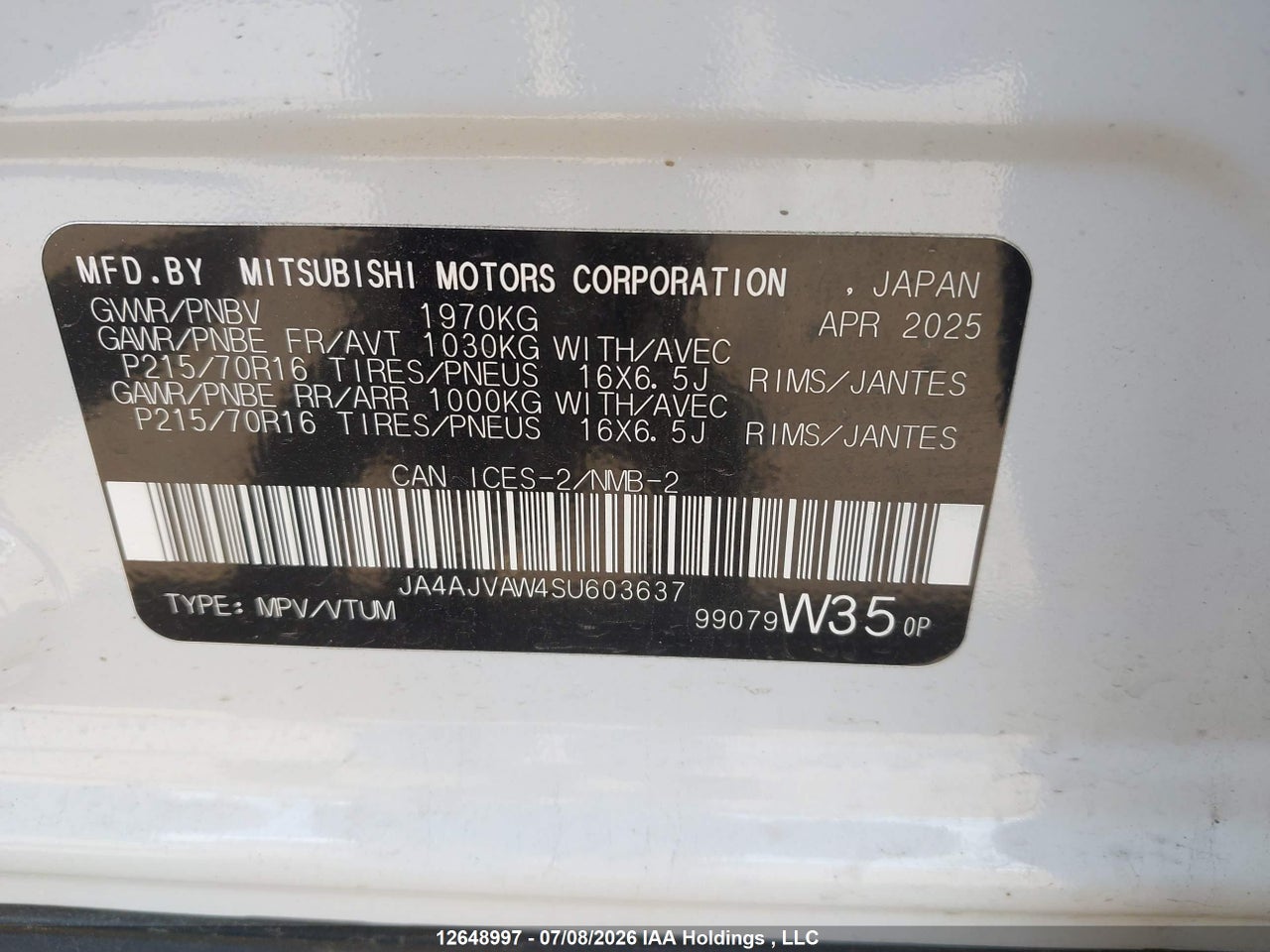 2025 MITSUBISHI RVR thumbnail 10
