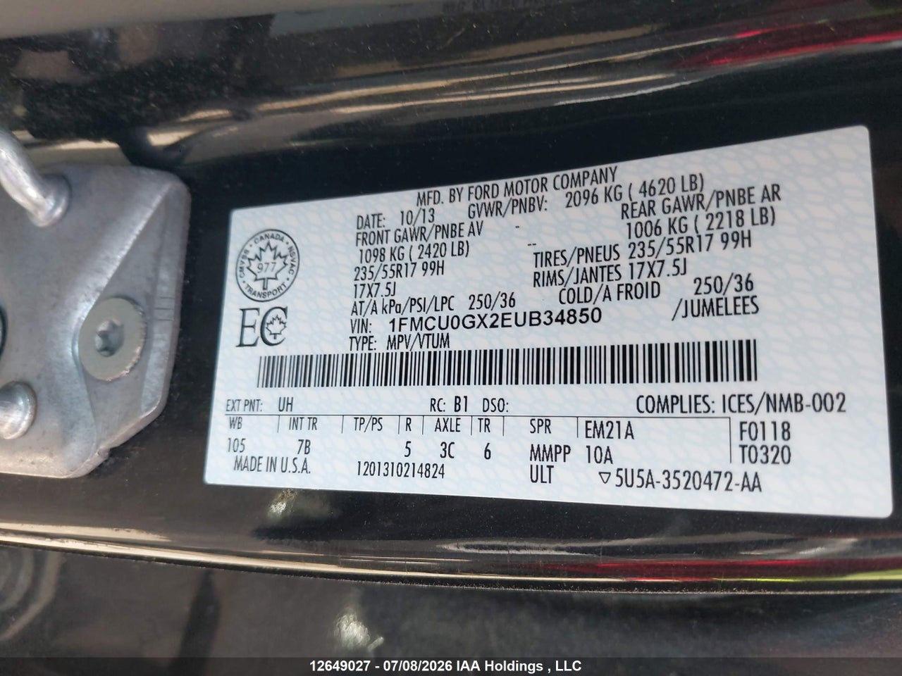 2014 FORD ESCAPE SE thumbnail 10