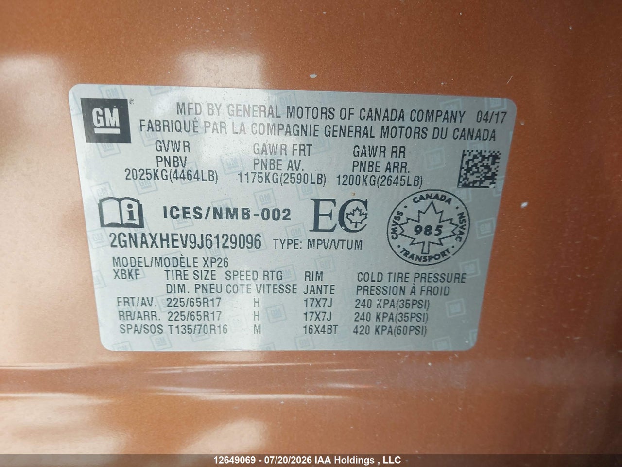 2018 CHEVROLET EQUINOX LS thumbnail 10
