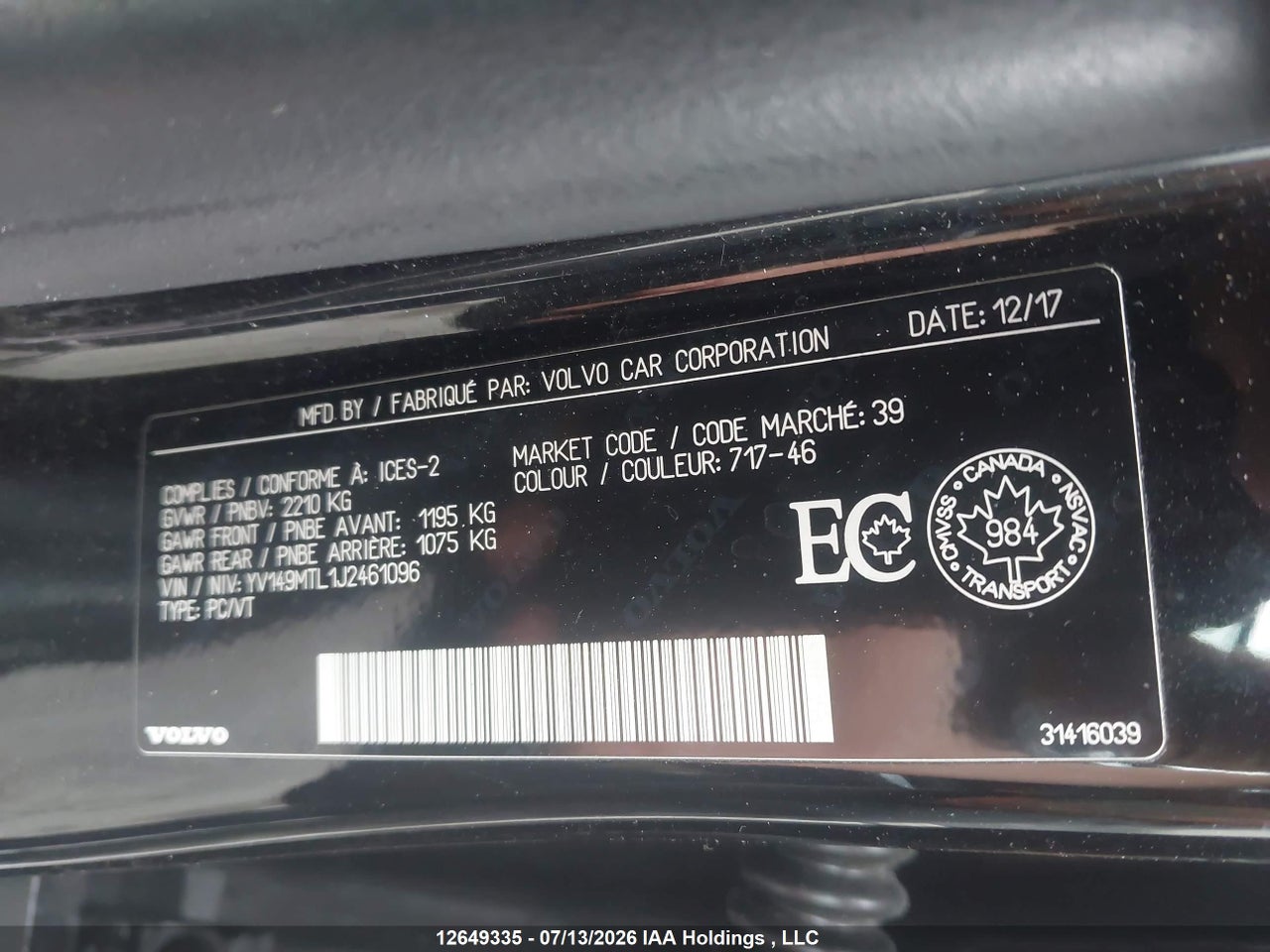 2018 VOLVO S60 DYNAMIC thumbnail 10