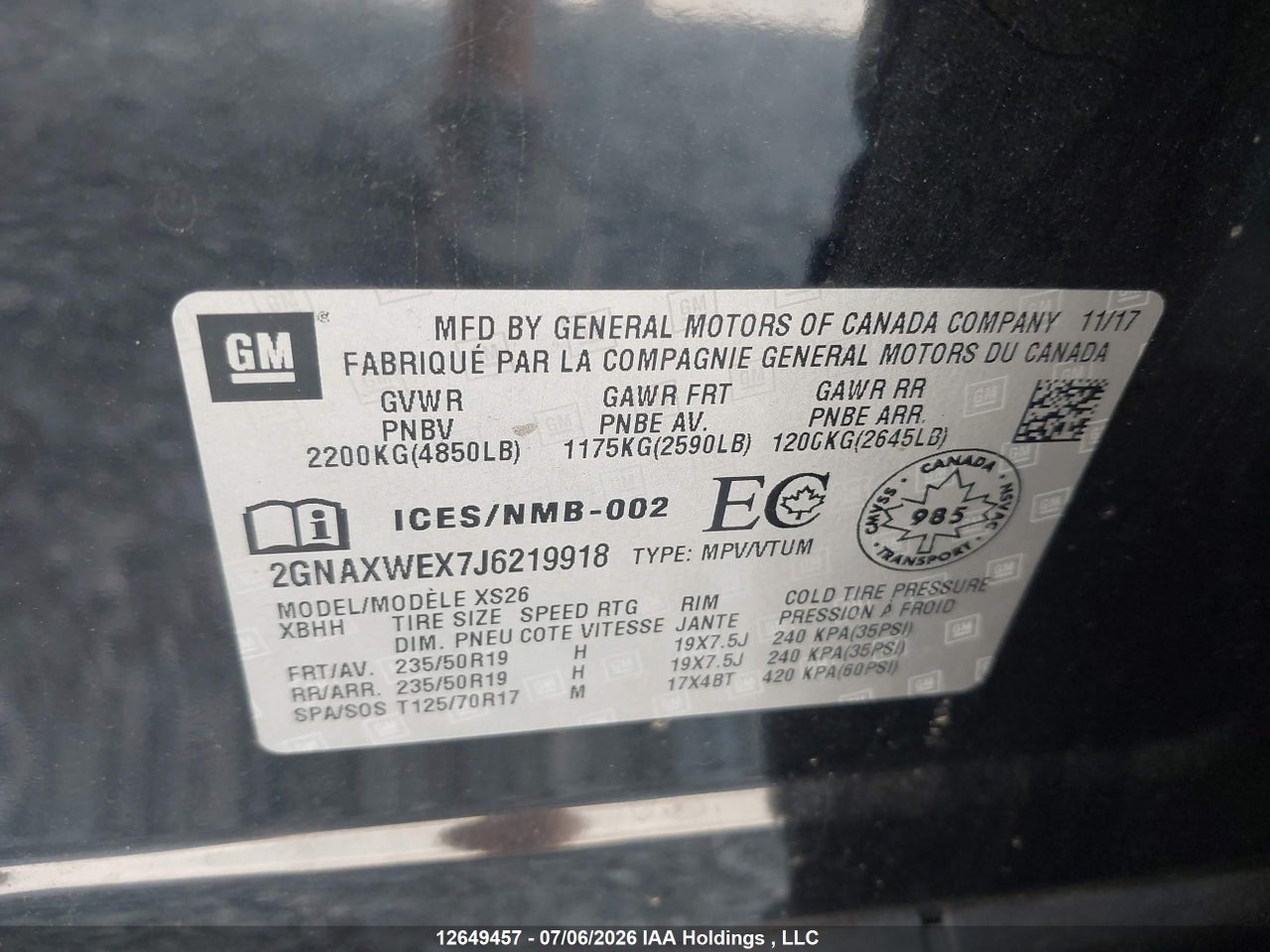 2018 CHEVROLET EQUINOX PREMIER thumbnail 10