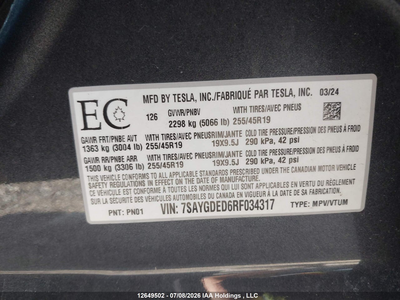 2024 TESLA MODEL Y thumbnail 10
