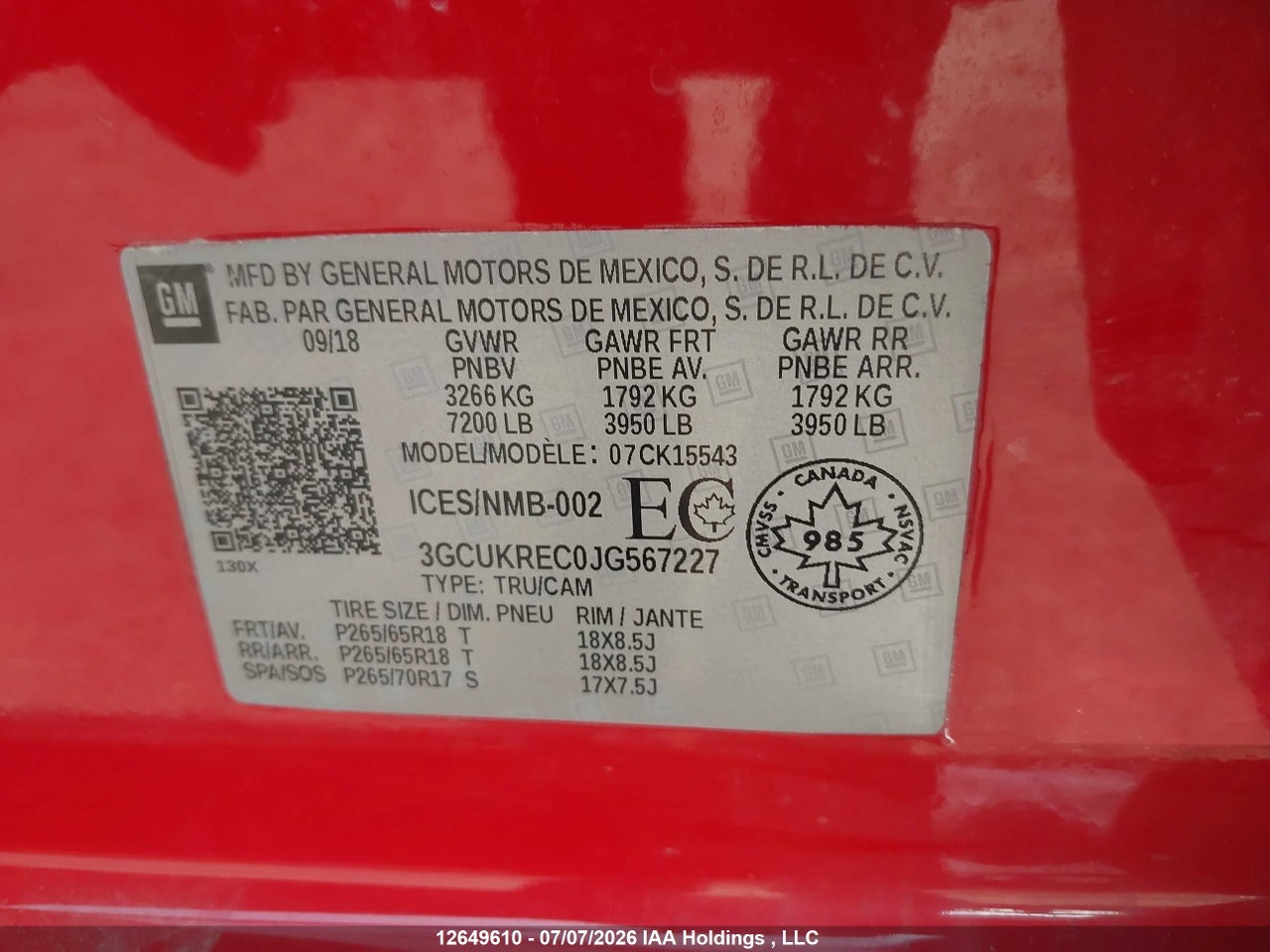 2018 CHEVROLET SILVERADO 1500 1LT thumbnail 10