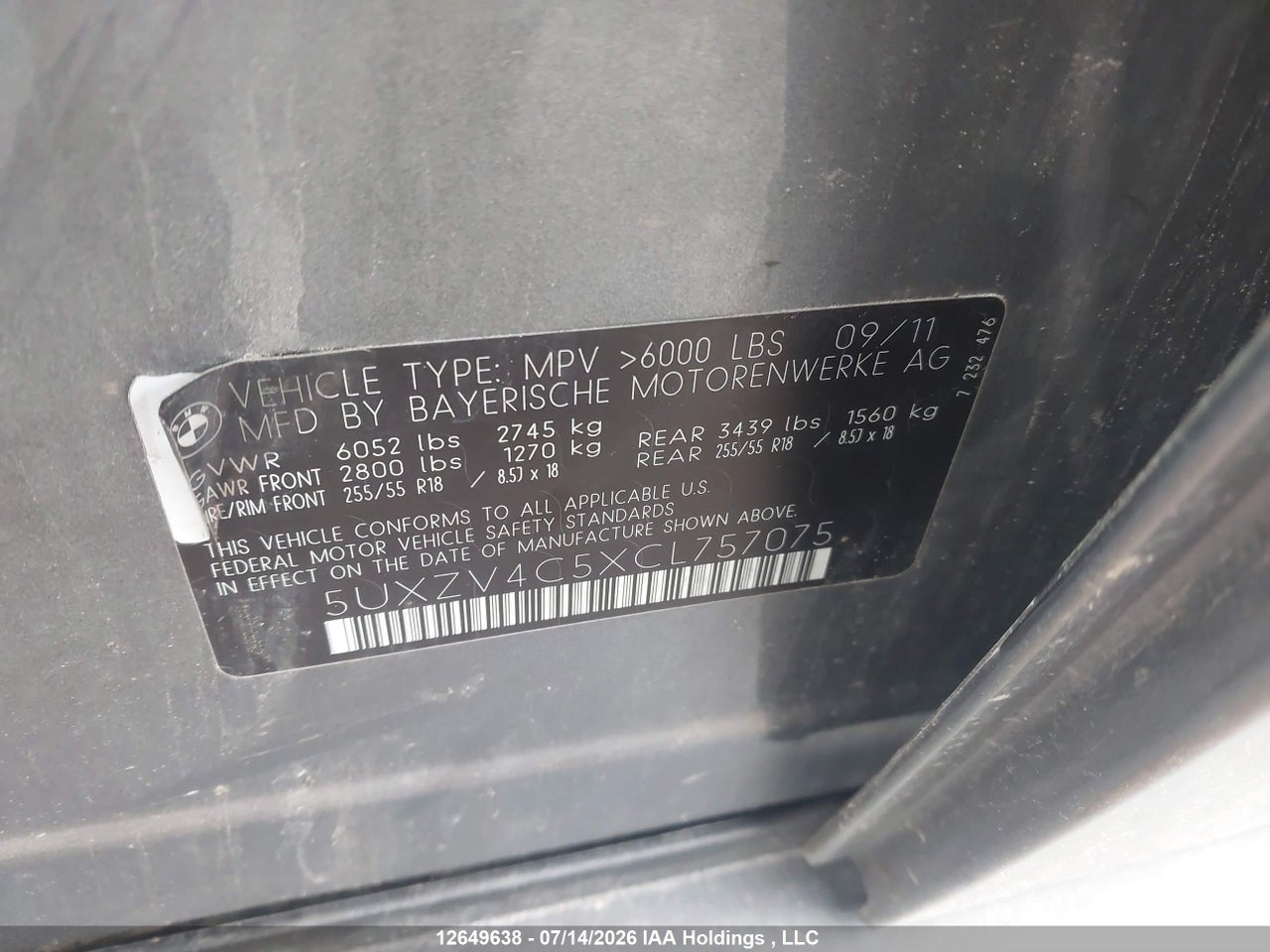 2012 BMW X5 thumbnail 10