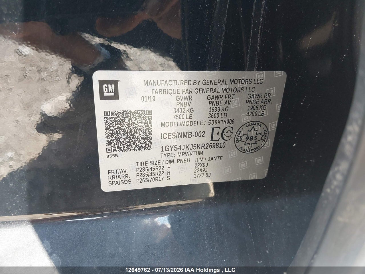 2019 CADILLAC ESCALADE ESV thumbnail 10