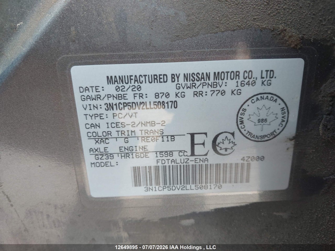 2020 NISSAN KICKS SR thumbnail 10